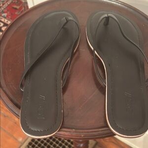 New J. Crew Black Sandals Sleek Comfortable Design